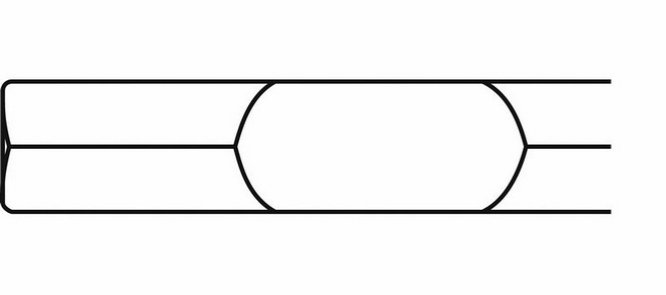 Fladmejsel, HEX28, 36x520mm