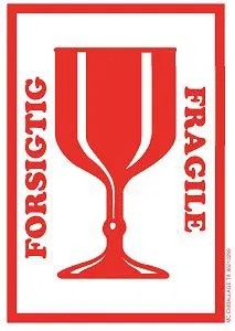 Etikette "Forsigtig" 150x105