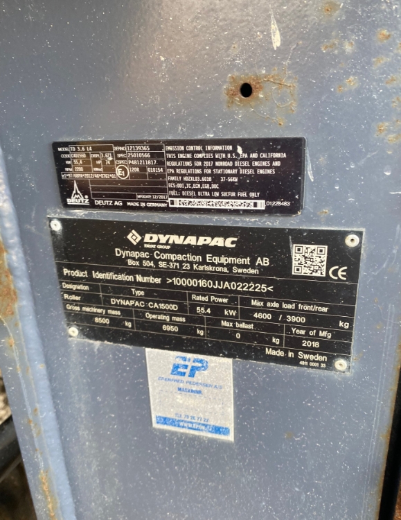 Dynapac CA1500D, Brugt Valsetog