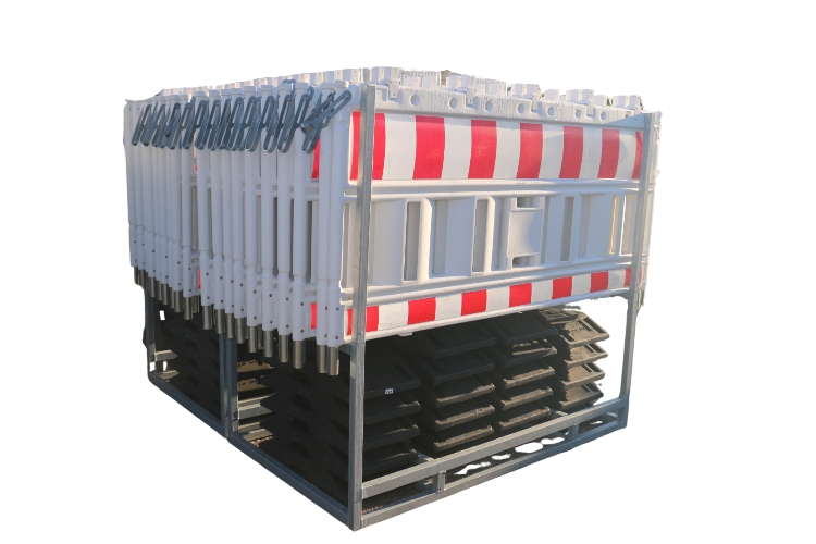 Afspærringshegnsæt i Plast 200x100cm m/Rør