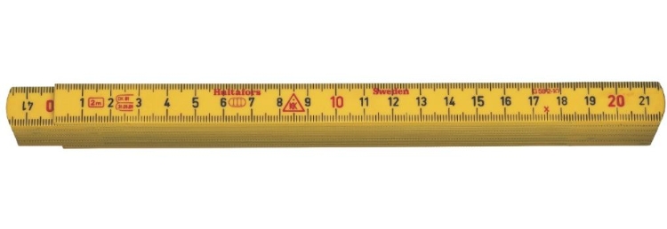 Hultafors Tommestok m/skiftemål, 2 m