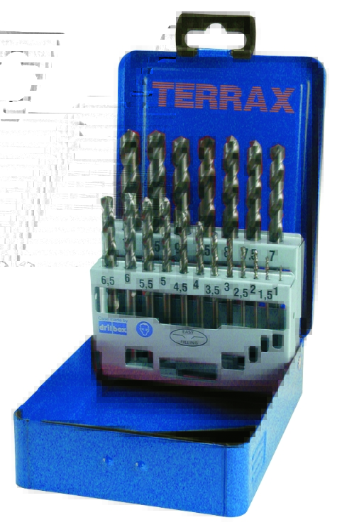 Spiralborsæt DIN 338 HSS, Ø 1-10 mm x 0,5 mm. stigning