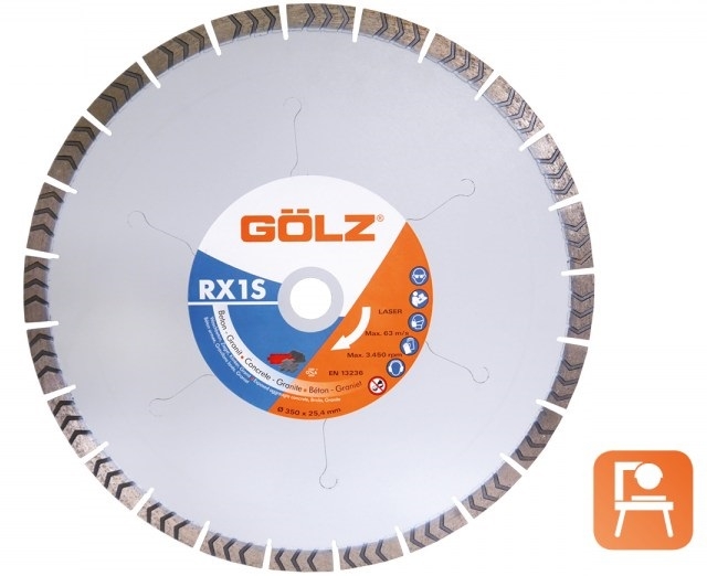 Gölz RX1S, Ø350x25,4 mm, Diamantskive