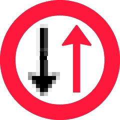 Vigepligtstavle B18, Ø70 cm