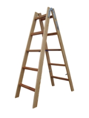 Træstige, 1,44 m / 2x5 trin