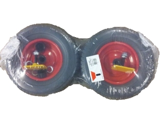 Punkterfri PUR-hjul, m/bremse, f/pallekærre