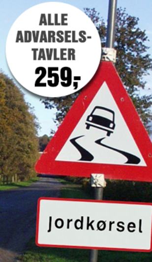 Bestil advarselstavler hos Erenfred Pedersen A/S til skarpe priser