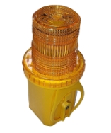 Blinklygte LED m/gul linse