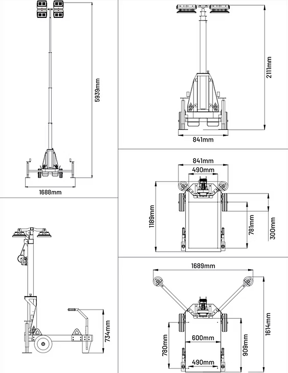 Barrowtower - Mobilt Lystårn