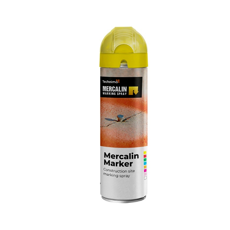 Mercalin Mærkespray, Gul Fluor, 500ml