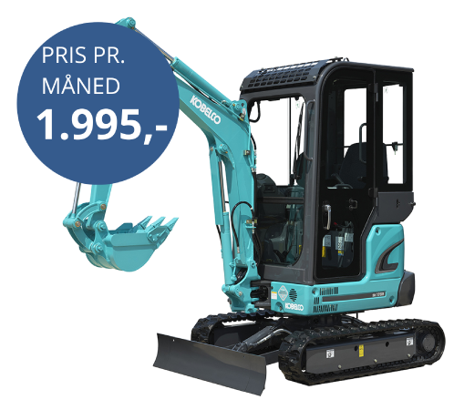 Minigraver Kobelco SK17 - Finansiering af maskiner