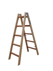 Træstige, 1,43 m / 2x5 trin
