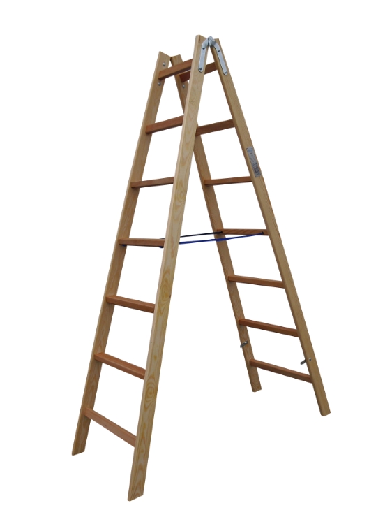 Træstige, 1,97 m / 2x7 trin