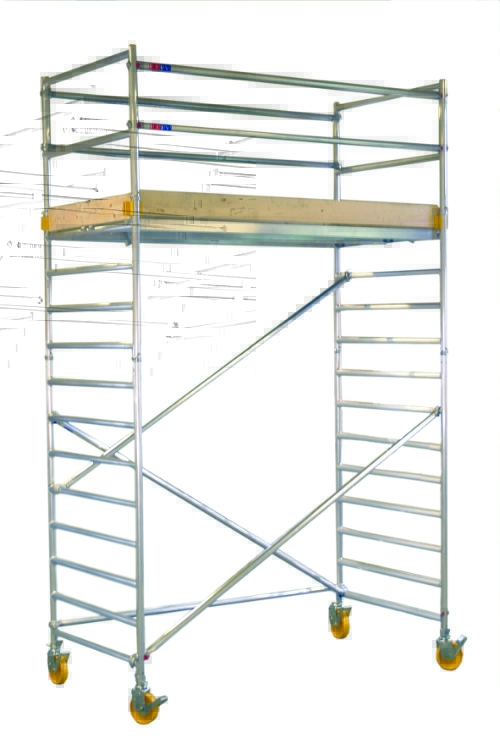 Custers Rullestillads, 1,30 x 2,50 x 5,50 m