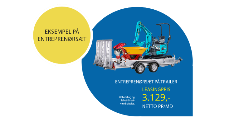 Entreprenørsæt med trailer