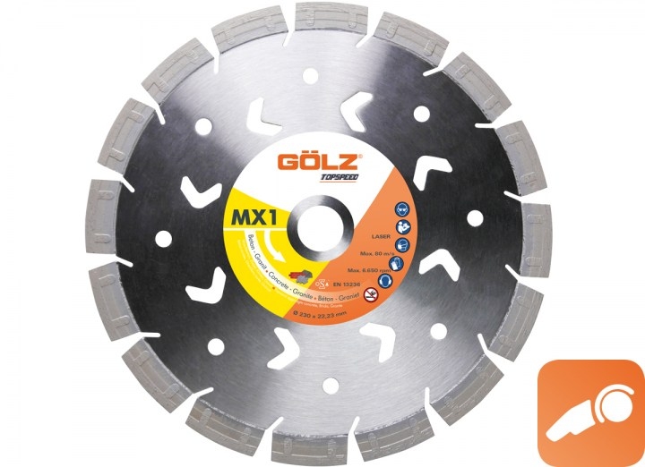 Gölz MX1, Ø230 x 22,2 mm, Diamanrskive