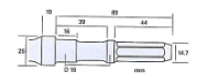 Hårdmetalbor Ø8x75, t/DKR36