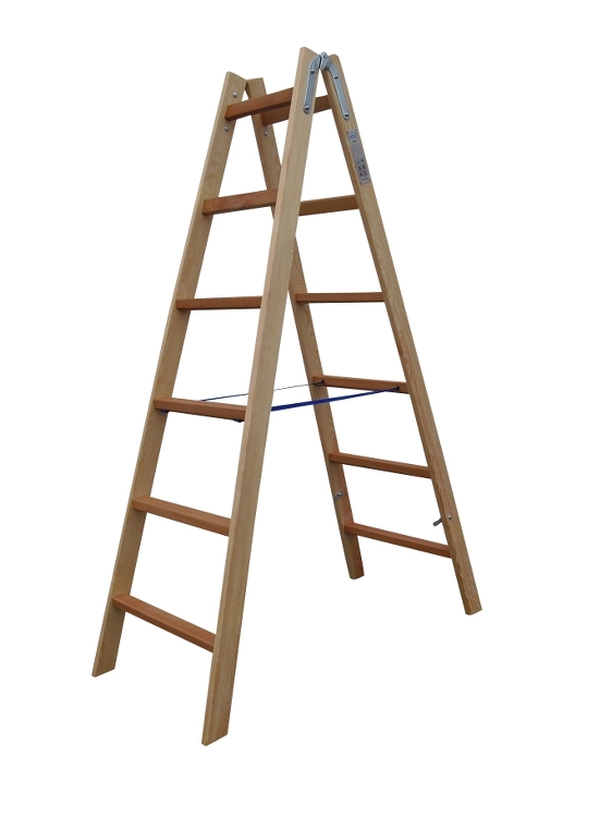 Træstige, 1,69 m / 2x6 trin