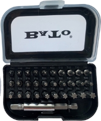 Bato Bitssæt 1/4", 32 dele, Sort